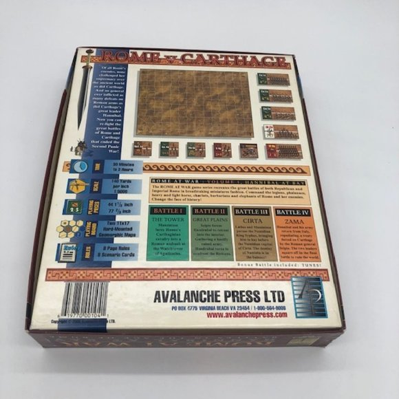 Rare, vintage 2000 Avalanche Press Rome At War- Hannibal at Bay - Picture 10 of 10